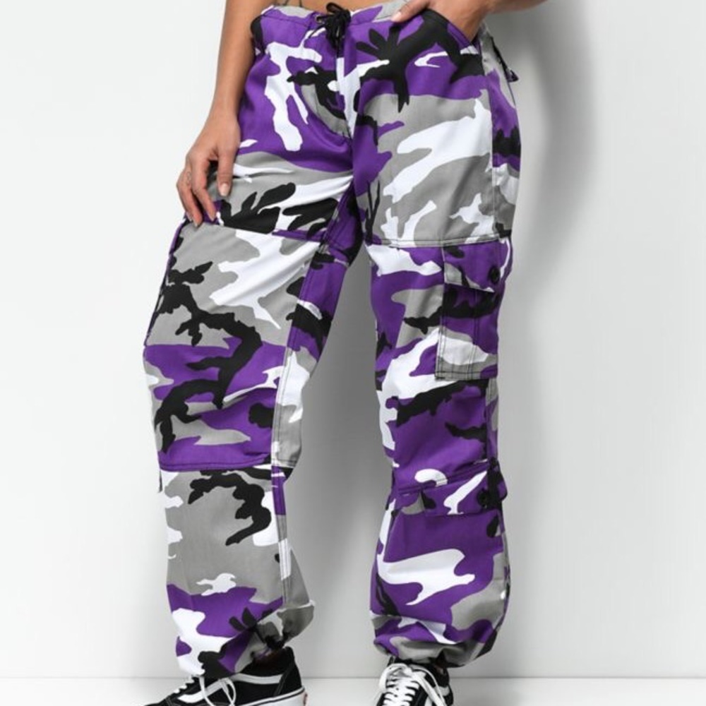 Purple & Grey Camo Pants